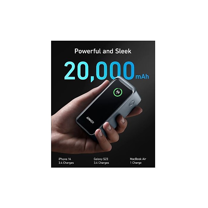 Anker Prime 20,000mAh Power Bank 200W (A1336011) | Staples Anker Prime 20,000mAh Power Bank 200W (A1336011) | Staples