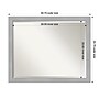 Amanti Art Vista Brushed Nickel Narrow Frame Wall Mirror, 24.75" x 30.75" (A42674960920)~#|#~FCD5841D-2C10-49B6-A61695756ECBB5C9_sc7