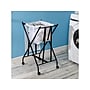 Honey-Can-Do Collapsible Wheeled Bounce-Back Hamper with Lid, Black/White (HMP-09748)~#|#~FCD5A172-9B51-4334-BB6B75870AB3140A_sc7