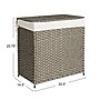 Household Essentials Handwoven Laundry Hamper, Cotton/Synthetic, Gray (HE1184)~#|#~FCE6EA82-19DA-4129-B3AE4E1DEB3896AA_sc7