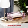 Staples Metal Mesh Side Loading Stackable Letter Tray, Letter Size, Dusty Pink, 2/Pack (ST63838)~#|#~FCEAD763-C7A7-4BA8-B4098A2EB0BA8334_sc7