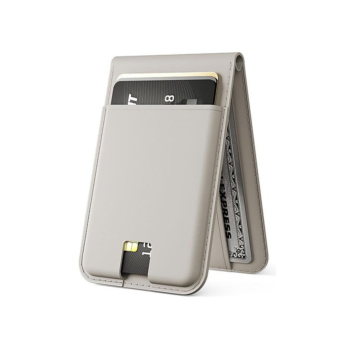 JOURNEY EZMO Magnetic MagSafe Wallet and Phone Stand, Dove Gray