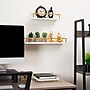 Mind Reader 2 Metal Floating Shelves, 4" x 4" x 18", White/Gold (MDG2SH-WHT)~#|#~FCEB28BC-D0F3-4E36-84270243FD0EAE07_sc7