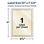 Avery Pearlized Ivory Rectangle Multipurpose Labels, 10" x 7.5", Ivory, 10/Pack (94264)~#|#~FCF1955E-3D27-4879-988FD6F2770CB911_sc7