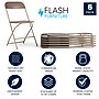 Flash Furniture HERCULES Plastic Folding Chair, Brown, 6/Pack (6LEL3BRN)~#|#~FCF7C9E1-F10C-4A98-B2C6F6C99C12A2ED_sc7