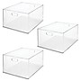 iDESIGN Medium Stackable Plastic Storage Bin, Clear (29069M3)~#|#~FCFA740F-342F-4BEC-873F1D9A7A44D292_sc7