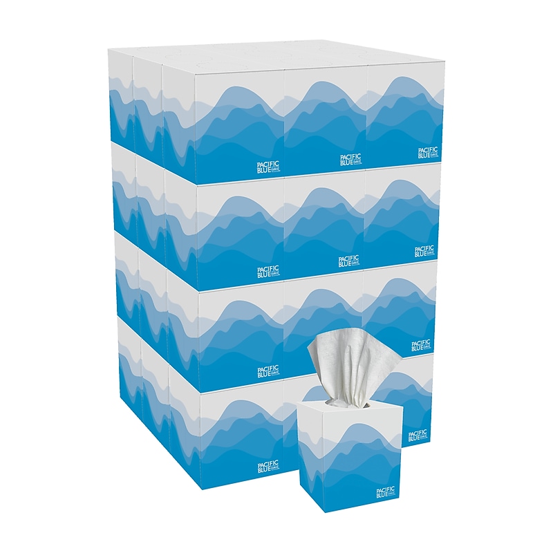 Pacific Blue Select Facial Tissue, 2-ply, 100 Tissues/Box, 36 Boxes/Pack (46200) image 1