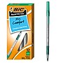 BIC Round Stic Grip Xtra Comfort Ballpoint Pens, Medium Point, Green Ink, Dozen (13888)~#|#~FCFC27C5-2D4D-4161-A4903BAA205B323B_sc7