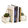 Mind Reader Metal Terrarium Bookends, 6.25", Gold (GLBOOK2-GLD)~#|#~FCFC661E-038C-4044-9076C293C960FB73_sc7