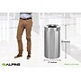 Alpine Industries Stainless Steel Trash Can, 27 Gallon, Silver, 2/Pack (ALP475-27-2PK)~#|#~FCFD5B40-E375-44A1-BFC0ECBA11CB05C8_sc7