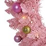Nearly Natural 24-in Pink Artificial Christmas Wreath with 35 LED Lights and Ornaments (W1119)~#|#~FD026269-C863-4214-90ADACEF199011E9_sc7