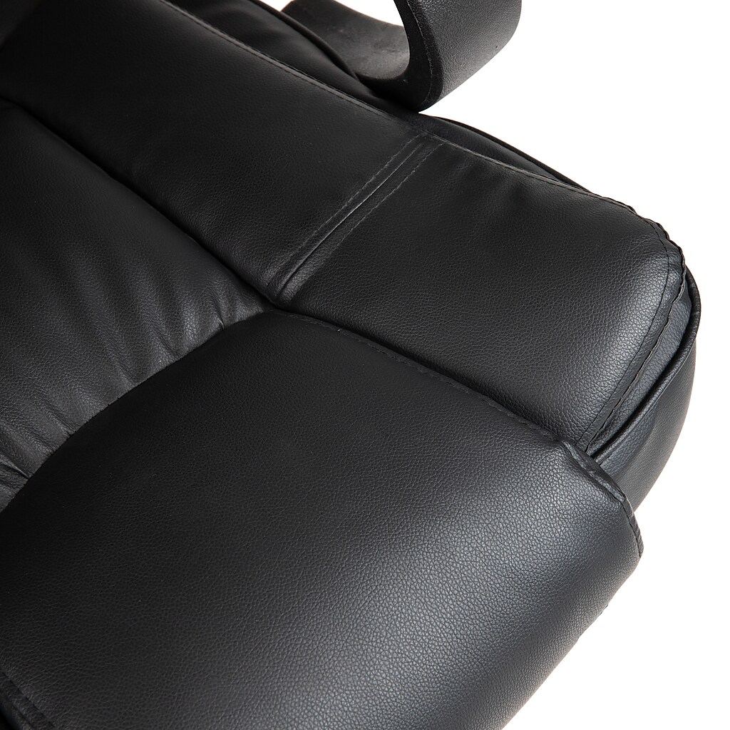 Close-up of chair seat edge and stitching