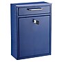 AdirOffice Steel Large Wall Mounted Drop Box Interoffice Mailbox, Key Lock, Blue (631-04-BLU-PKG)~#|#~FD079962-9F93-4A1E-8355F6535DF354CE_sc7