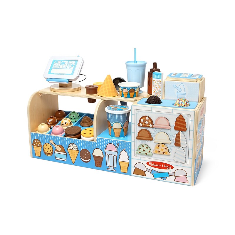 Melissa & Doug Wooden Cool Scoops Ice Creamery Play Food Toy (30607) image 1