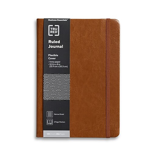 TRU RED™ 5.5” x 8” Medium Flexible Cover Narrow Ruled