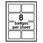 Avery Flexible Laser/Inkjet Name Badge Labels, 2 1/3" x 3 3/8", White, 400 Labels Per Pack (5395)~#|#~FD136174-EDD9-473A-A547AA792B0CB9C6_sc7