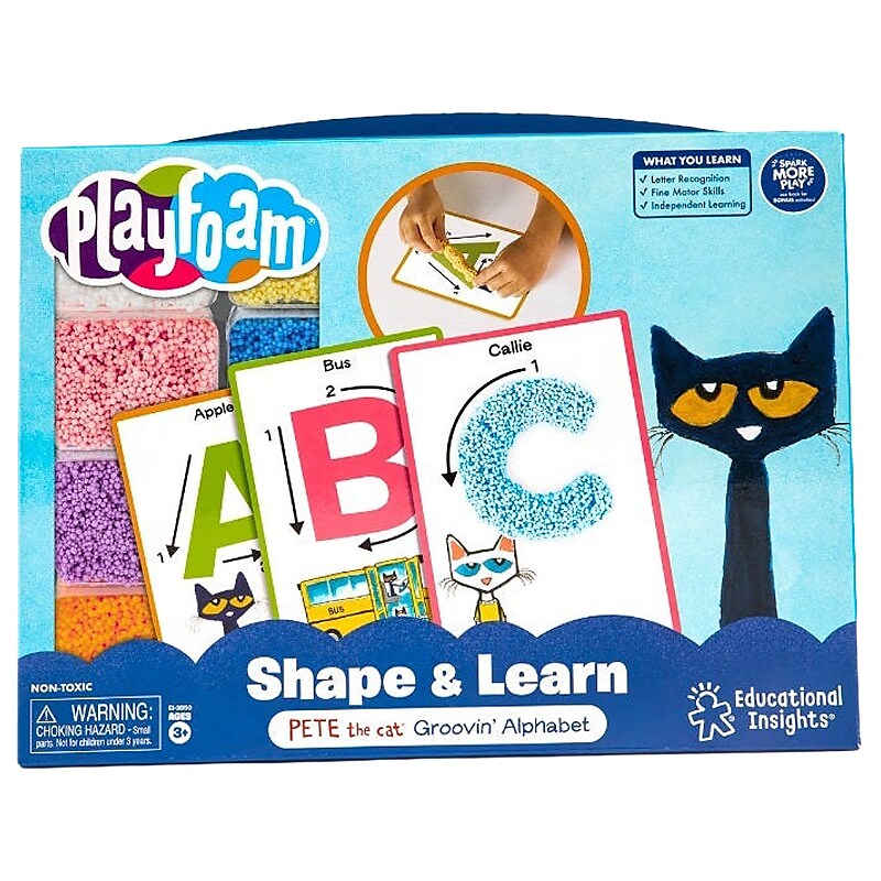 Educational Insights Playfoam Shape & Learn Pete the Cat Grooving Alphabet Set (3550) image 1