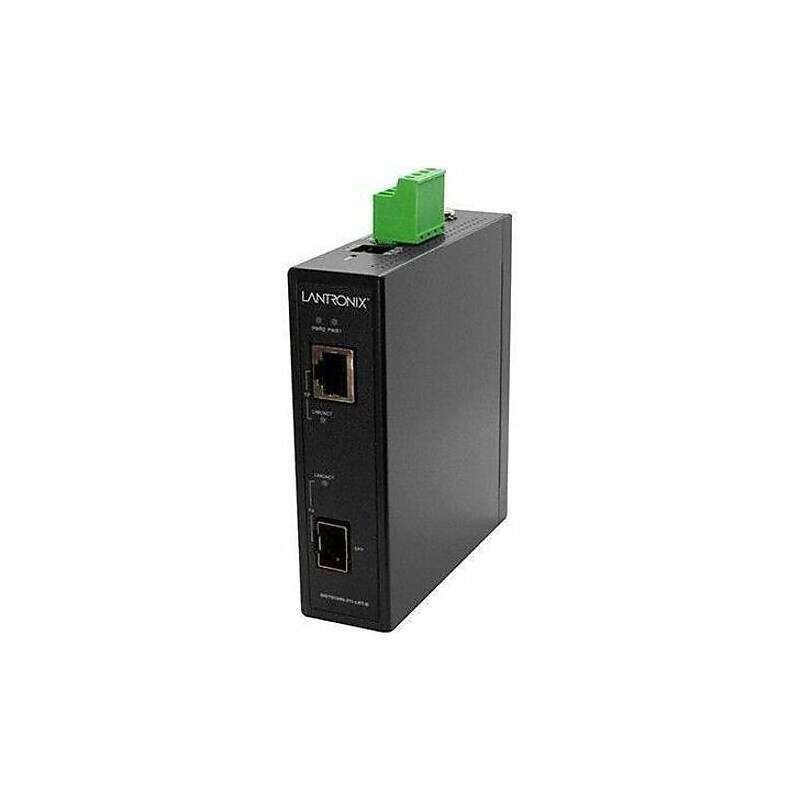 Transition Networks Hardened Gigabit Ethernet Media Converter, 10/100/1000Base‑X SFP (SISTG1040211LRTB) image 1