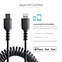 StarTech.com 1.6ft USB-C to Lightning Heavy Duty Coiled Cable, Male to Male, Charge/Sync, Black (RUSB2CLT50CMBC)~#|#~FD188677-9AC5-467F-8695AB231A7DBABF_sc7