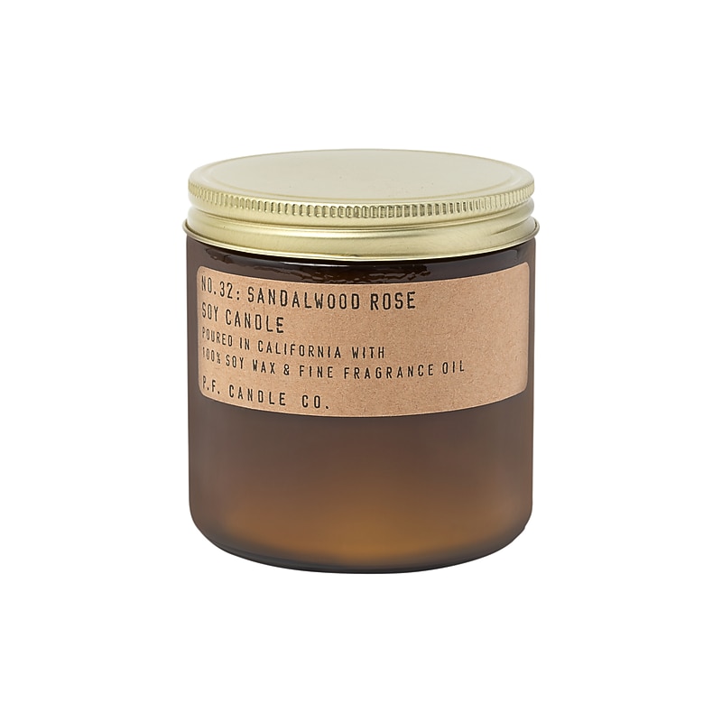 P.F. Candle Co. Classic Line Sandalwood Rose Scent Soy Glass Jar Candle, 12.5 oz. (LCC32) image 1