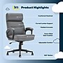 Serta Comfort Ergonomic Bonded Leather Swivel Executive Chair, Gray (CHR10130C)~#|#~FD1A9C1F-08E2-4EC3-93CBEE9EBC91F9C4_sc7