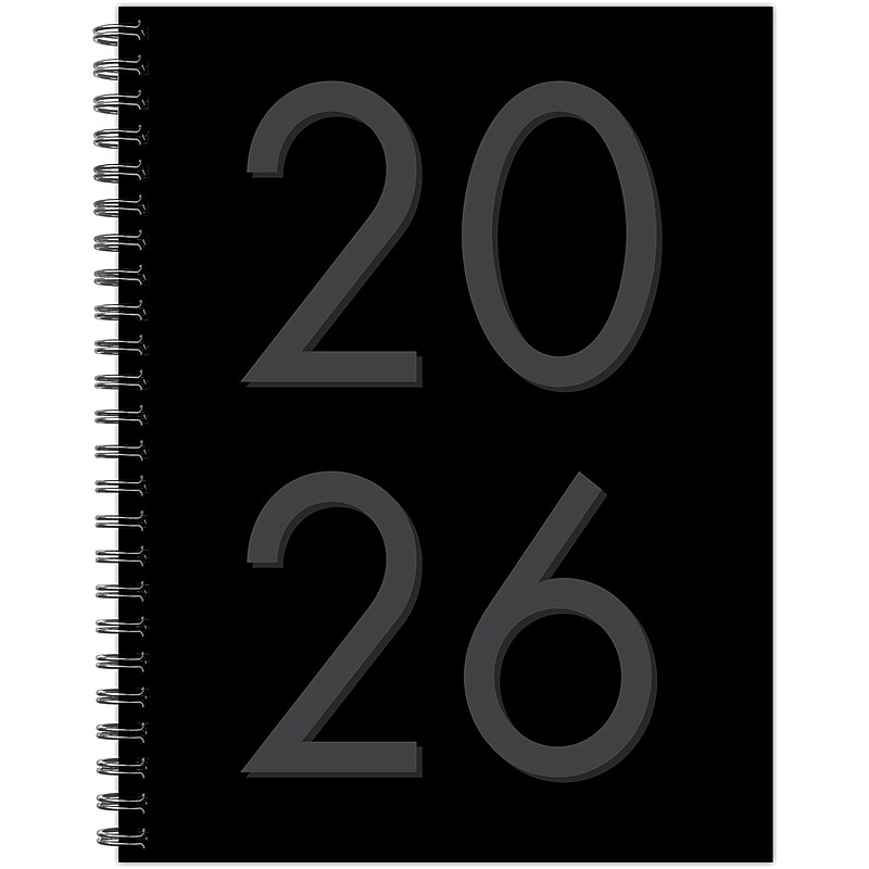 2026 Willow Creek 6.5" x  Weekly & Monthly Planner, Paperboard Cover, Black (56646) image 1