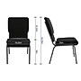 Flash Furniture HERCULES Series Fabric Stacking Church Chair, Black Patterned/Silver Vein Frame (FCH185SVJP02)~#|#~FD1C7C0C-BF02-44BA-ADF3B0754924F6BD_sc7