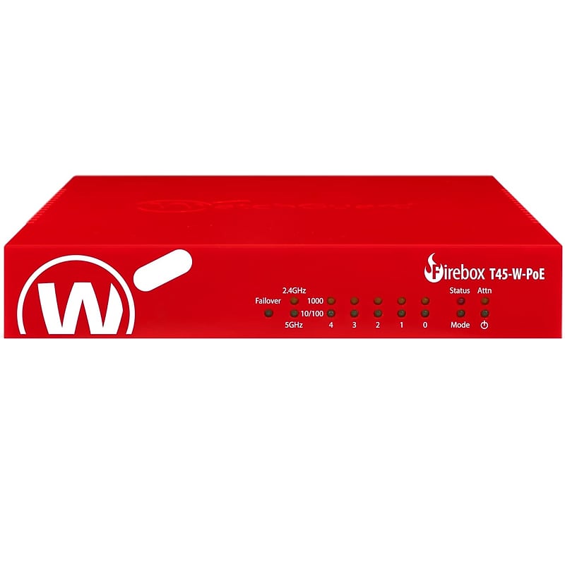 WatchGuard Firebox T45-W-PoE Networking Appliance with 3 Year Total Security Suite License, Red (WGT48643-US) image 1