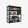 FlexiSpot 5-Shelf Metal Garage Storage Rack with Pegboard, 78" x 47.2" x 18", Black (CJ029-DJ)~#|#~FD1FC29C-EFB4-42BE-B3A7DA242C1F2321_sc7