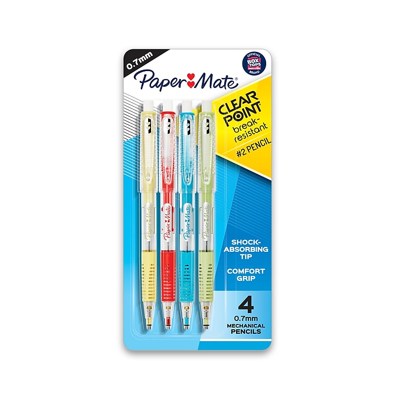 Paper Mate Clearpoint Mechanical Pencil, 0.7mm, #2 Hard Lead, 4/Pack (2141245) image 1