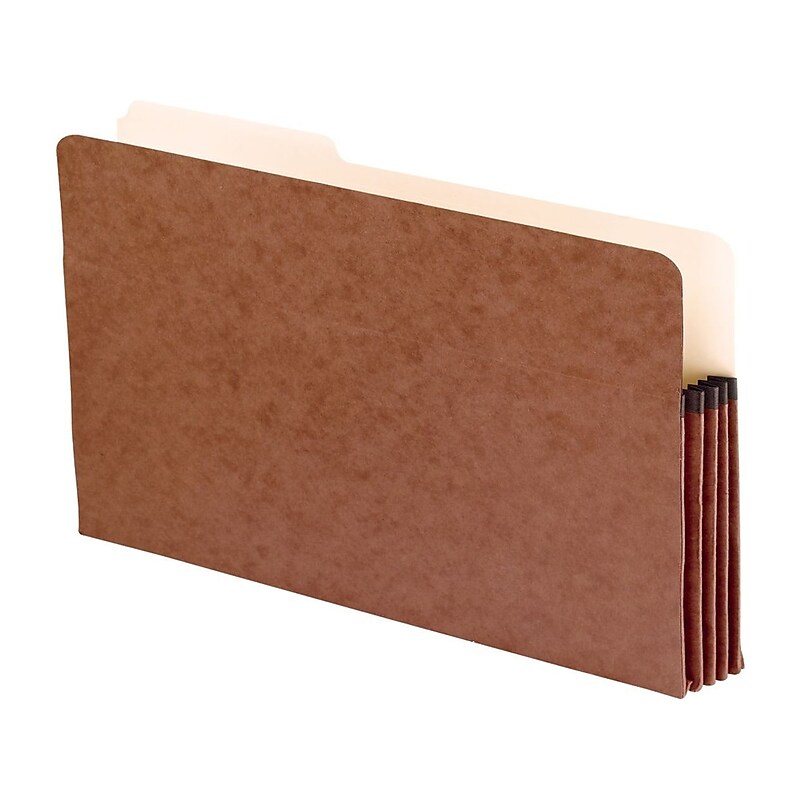 Pendaflex Reinforced File Pocket, 3 1/2" Expansion, Legal Size, Brown, 25/Box (1526ET-2/5-OX) image 1