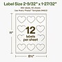 Avery Hemp Heart Laser/Inkjet Multipurpose Labels, 2-9/32" x 1-27/32", Off-White (960/Box)~#|#~FD3661FD-1A3C-477E-AD52DE76200756A0_sc7