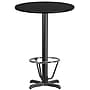 Flash Furniture 30" Round Laminate Table Top with 22" x 22" Bar-Height Table Base, Black (XURD30BKT22B3F)~#|#~FD391787-227F-4FF2-A5B90D0B2AF34FD5_sc7