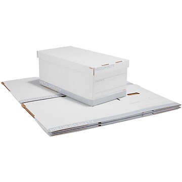 Staples Medium Duty File Box with Lift Off Lid, Legal Size, White