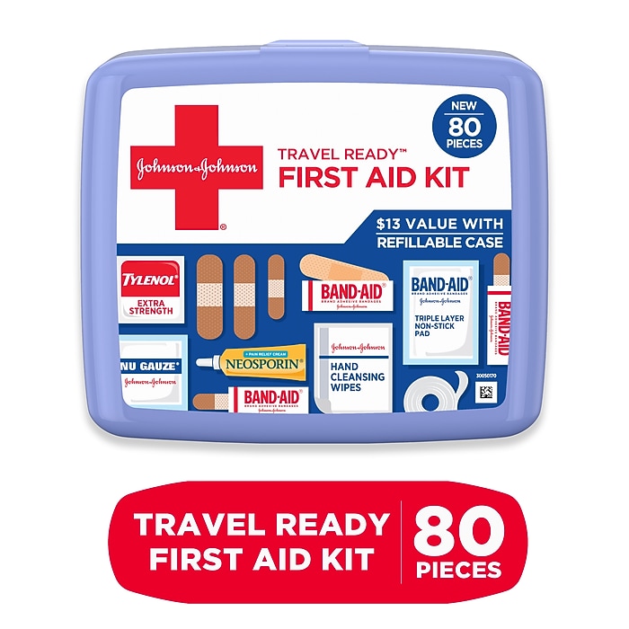 Johnson & Johnson Red Cross Travel Ready Portable Emergency First