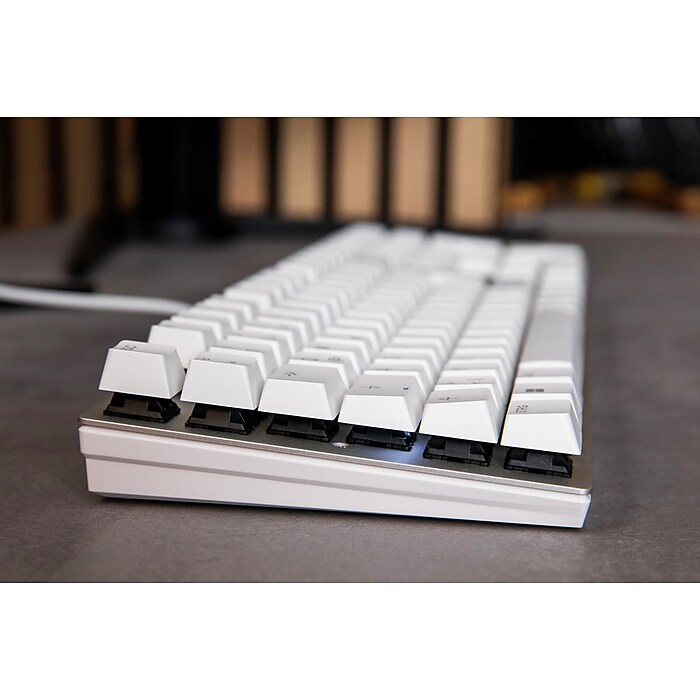 Cherry KC 200 MX Wired Mechanical Keyboard, White/Silver, G80