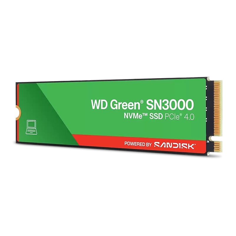 SanDisk Green SN3000 1.95TB M.2 2280 PCIe Gen4 x4 Internal Solid State Drive, 3D NAND (WDS200T4G1E‑00CPS0) image 1
