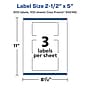 Avery Rectangle Laser/Inkjet Multipurpose Labels, 2.5" x 5", White, 300 Labels/Box (94246)~#|#~FD48DC9E-85A5-41AC-9EDF2F7171847911_sc7