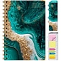 2025-2026 Global Printed Products Teal Gold Marble 5.5" x 8" Academic Weekly & Monthly Planner, Paper Cover~#|#~FD4923F2-9D80-421D-966996B2973F222E_sc7