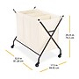 Whitmor 3-Section Rolling Laundry Sorter, Metal, Black/Natural (5588-11054)~#|#~FD4B3B28-8482-4EAB-8A96388C99E7B105_sc7