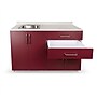 Viva Comfort 36.32'' H x 48" L Medical Cabinet with Left Sink, 4-Doors, 2-Drawers, Claret (902BASE48LSCL)~#|#~FD4E33DF-0AD7-4577-B1BDE29F687DE74A_sc7