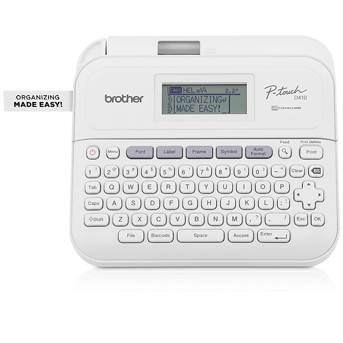 Brother P-touch Portable Label Maker, Black/White (PTD410VP) | Staples