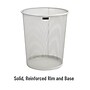 Mind Reader Metal Mesh Trash Can Without Lid, 4.4 Gallon, White (1CIRGA-WHT)~#|#~FD55EB4A-D1B0-4851-BB27A87FD74EEAA8_sc7