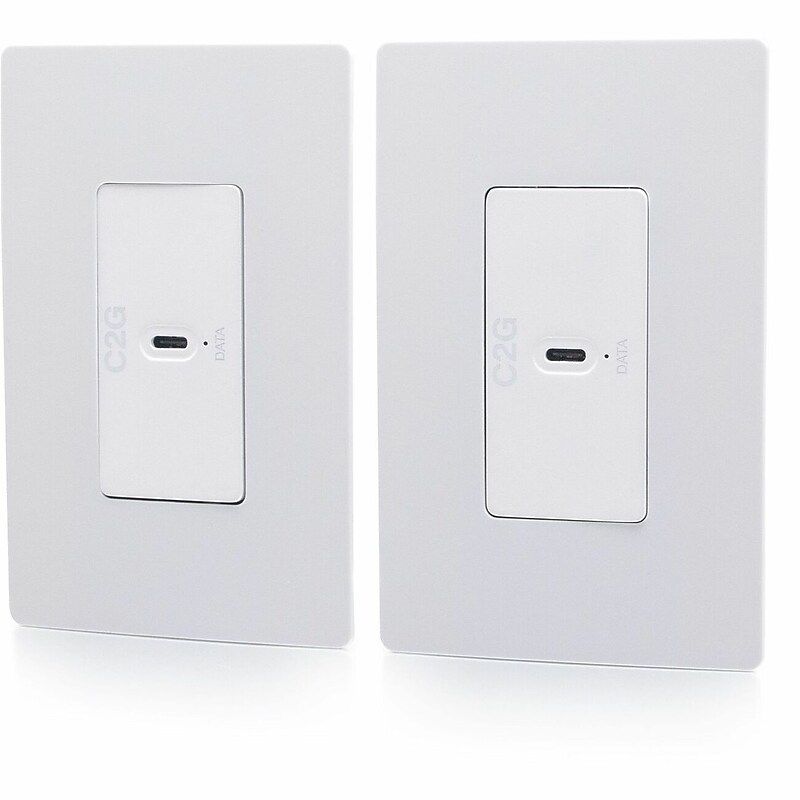C2G Superbooster 2 RJ-45 2 USB Camera Extender Over Cat Single Gang Wall Plate to Single Gang Wall Plate Kit (C2G54275) image 1