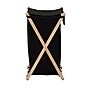 Household Essentials X-Frame 1-Section Collapsible Hamper with Lid, Cotton, Black (6791-1)~#|#~FD56FA20-0A1D-469D-9B7B82A60E43B16E_sc7