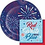 Creative Converting Patriotic Party Paper Plates and Napkins Kit, Serves 16 (DTC8655E2H)~#|#~FD5EB34F-5994-4A14-9E399EF11F858D0C_sc7