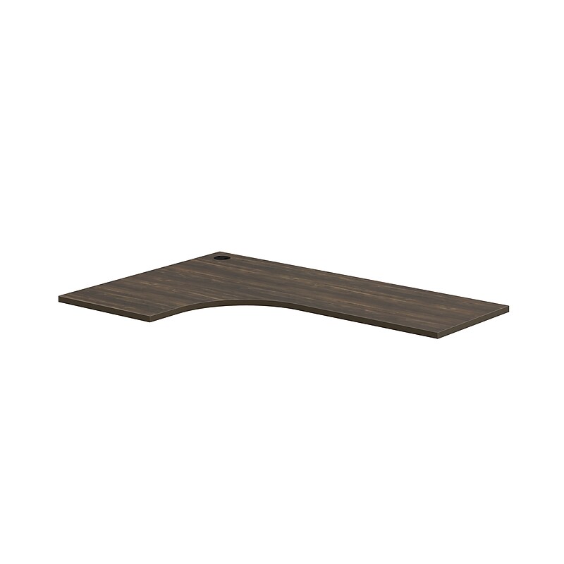 HON Coordinate Corner Cove Worksurface, Right Hand, Florence Walnut Laminate image 1