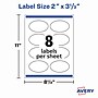 Avery Print-to-the-Edge Laser/Inkjet Oval Labels, 2" x 3-1/3", White, 200 Labels/Pack (22570)~#|#~FD6C3724-97AB-4865-AB164FF17AED144D_sc7