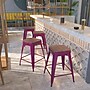 Flash Furniture Shania Industrial Metal Counter Height Stool without Back, Purple, 4-Pieces/Pack (4ETBT350324PURW)~#|#~FD6F0D86-69D8-4A2F-97E8D2290D510337_sc7