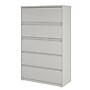 Staples Commercial 5 File Drawers Lateral File Cabinet, Locking, Gray, Letter/Legal, 42"W (21749D)~#|#~FD7062C5-289D-4493-BB02D7CC01859B2B_sc7